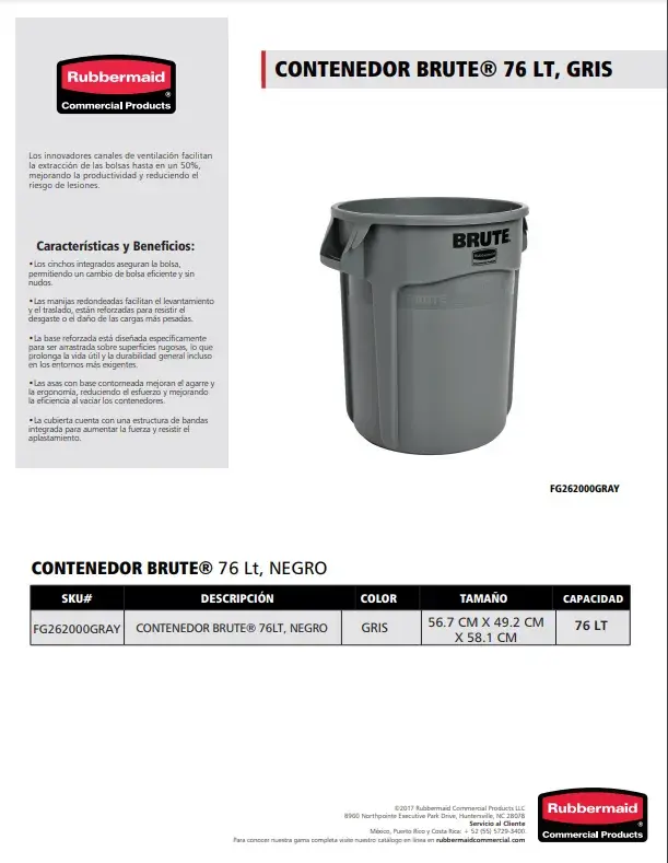 Rubbermaid® BRUTE® Round Container