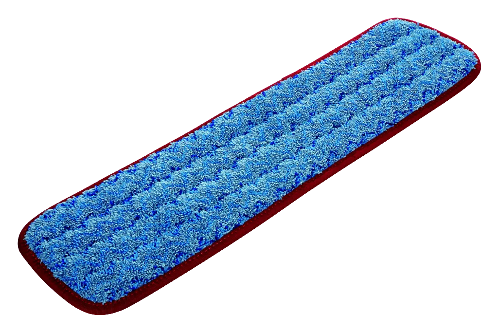 MOPA PLANA HYGEN™ AZUL BORDE ROJO DE MICROFIBRA